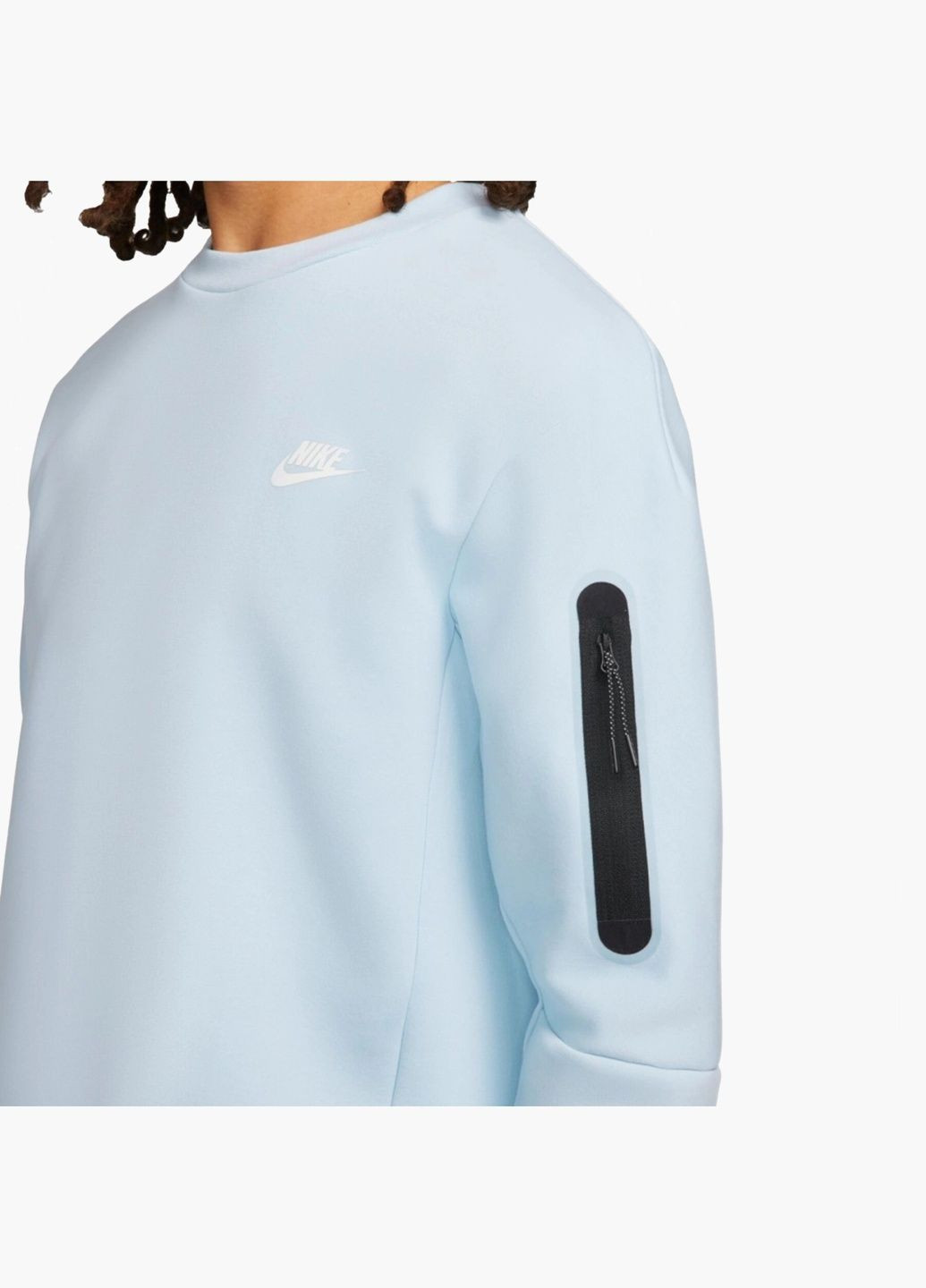 Свитшот мужской Sportwear Tech Fleece Crew Light Blue CU4505-441 Nike (326783227)