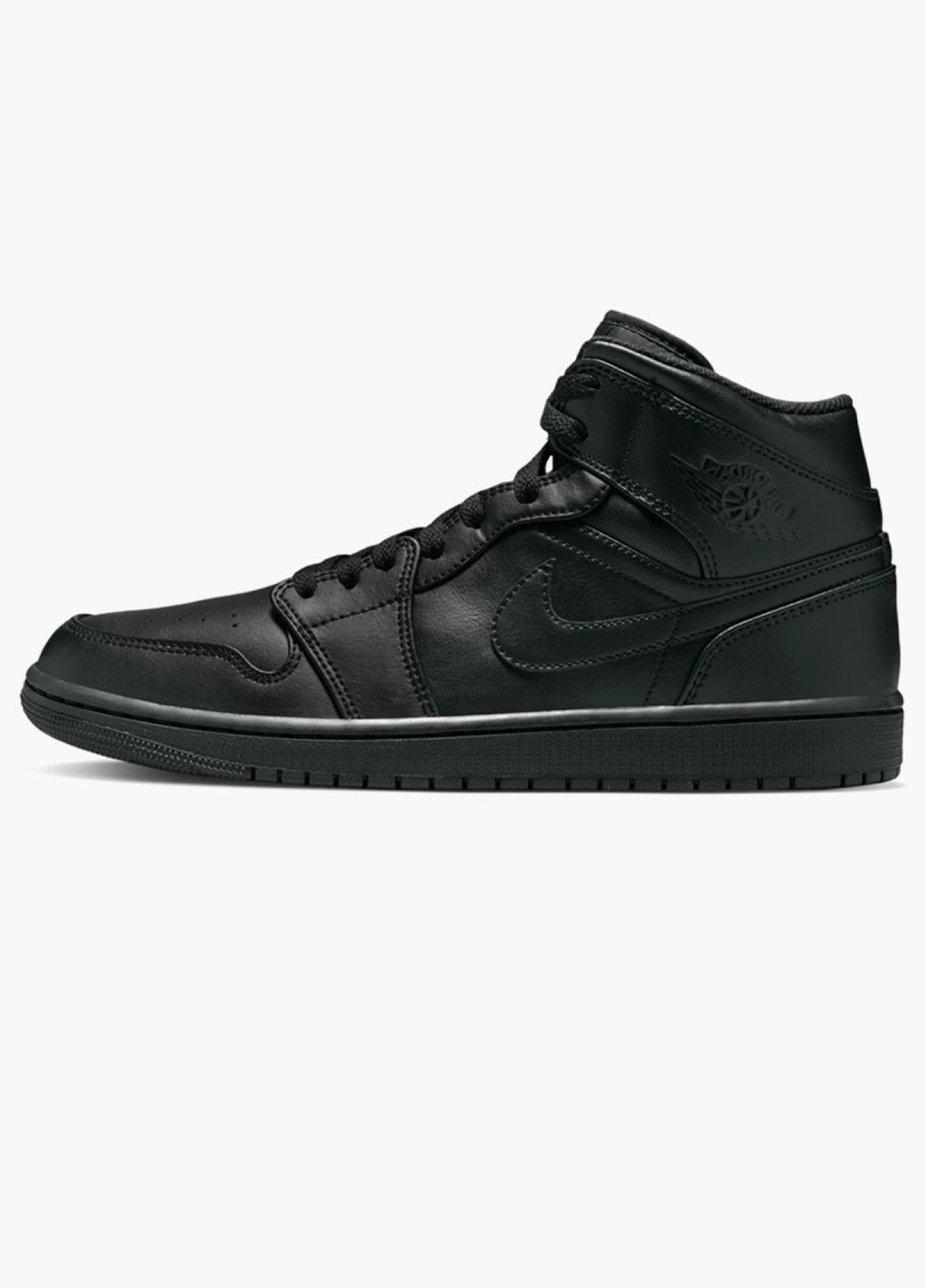 Черные демисезонные кроссовки мужские 1 mid black 554724-093 Air Jordan