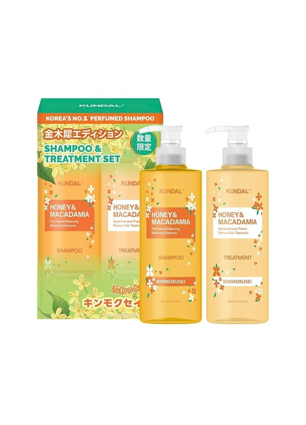 Набор для ухода за волосами Osmanthus Edition Shampoo & Treatment с ароматом османтуса 400 мл + 400 мл Kundal (374600770)