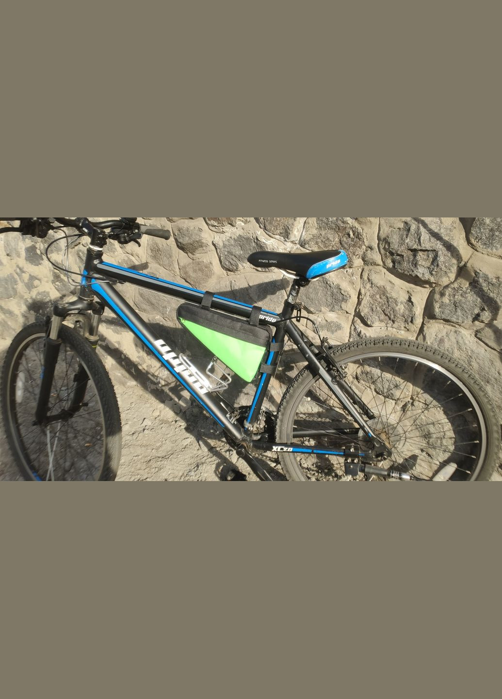 Велосипедная сумка под раму, велосумка Plutcor (28*16см 2 кармана) зеленая с черным, Украина No Brand (334689462)