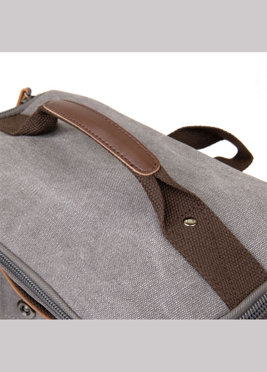 Рюкзак для ноутбука дорожній текстильний унісекс з ручками сірий 30х45х16 см 20662 Vintage (362417808)