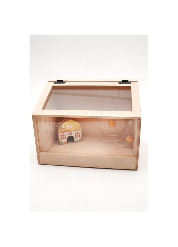 Унікальна стильна клітка для хом'яка. Дерево. 40х30х30см. WoodyNest MINI. No Brand (336766807)