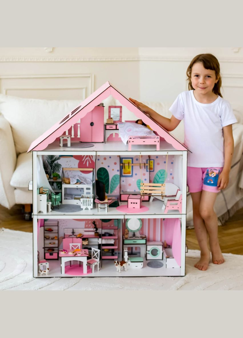 Ляльковий будиночок для Барбі "Фантазія" Рожевий (kdb004) NestWood (303632980)