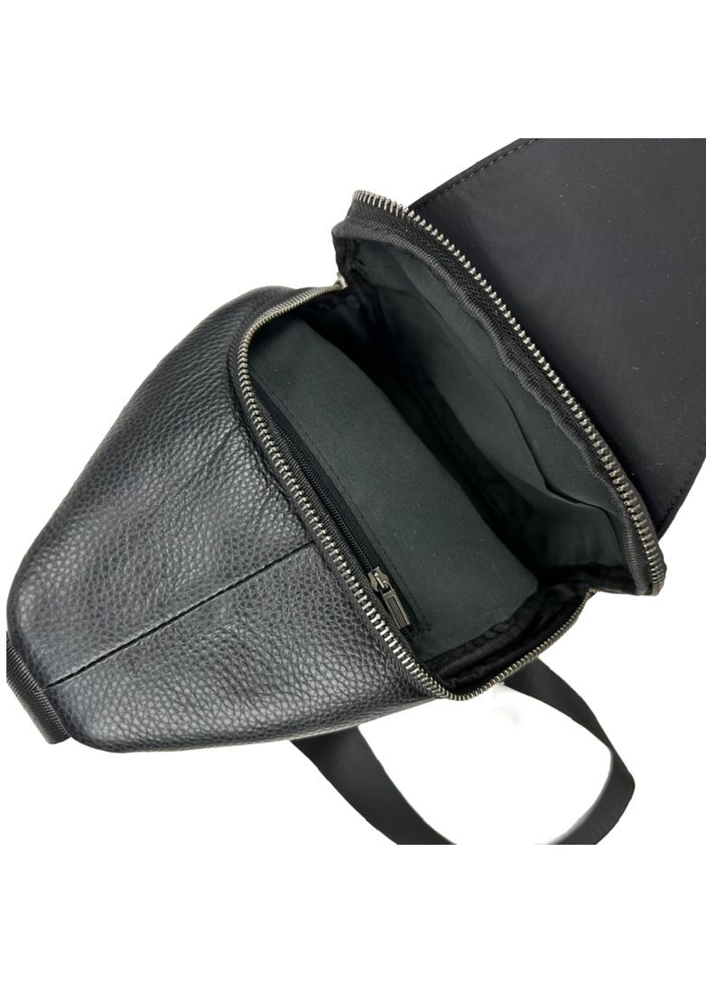 Мужской кожаный черный слинг на плечо RoyalBag tv-sm8-681a-1 (291419503)