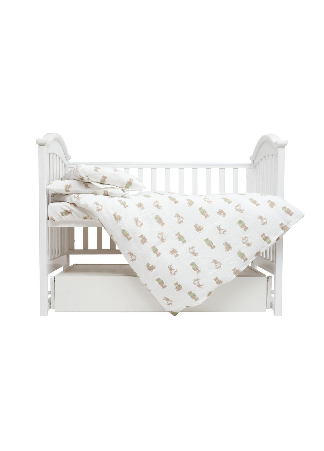 Сменное постельное белье 4 эл Muslin Print Bear Twins (372852307)