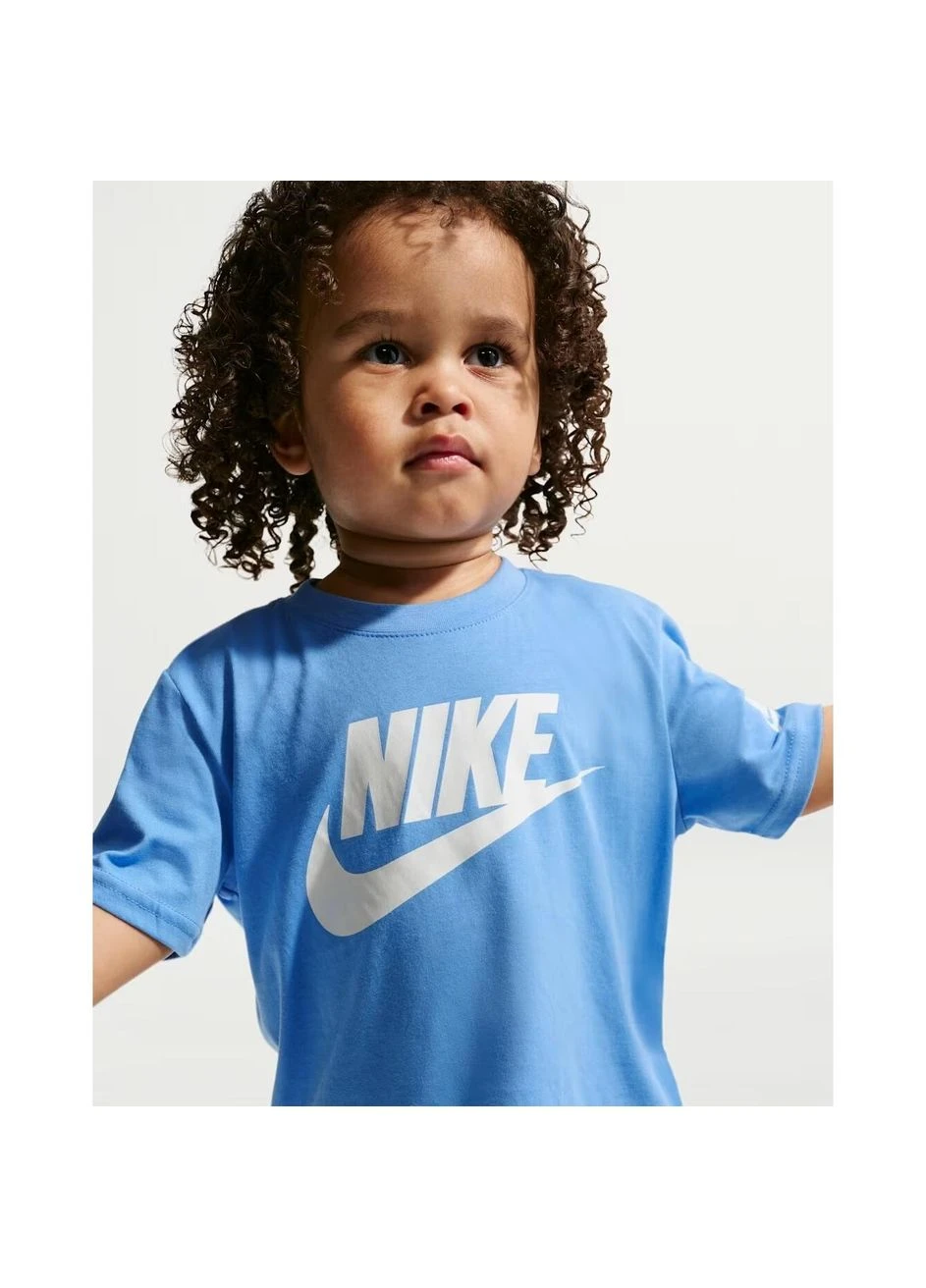 Синяя демисезонная футболка детская голубая 86j575-b9f Nike TODDLER FUTURA EVERGREEN