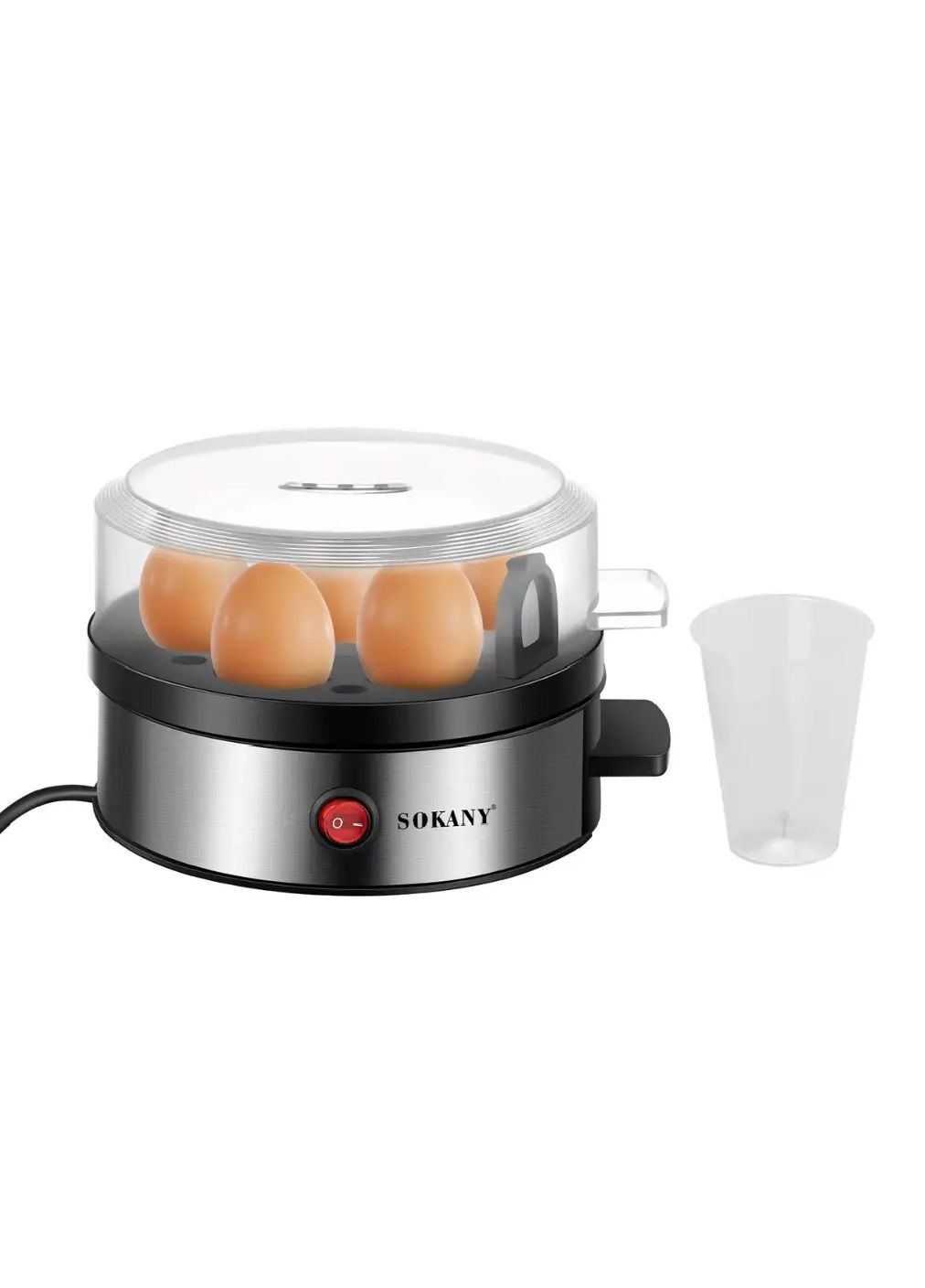 Електрична яйцеварка прилад з автоматичним вимкненням індикатором роботи для варіння яєць на пару 7 комірок 360W (480859-Prob) Unbranded (345559567)