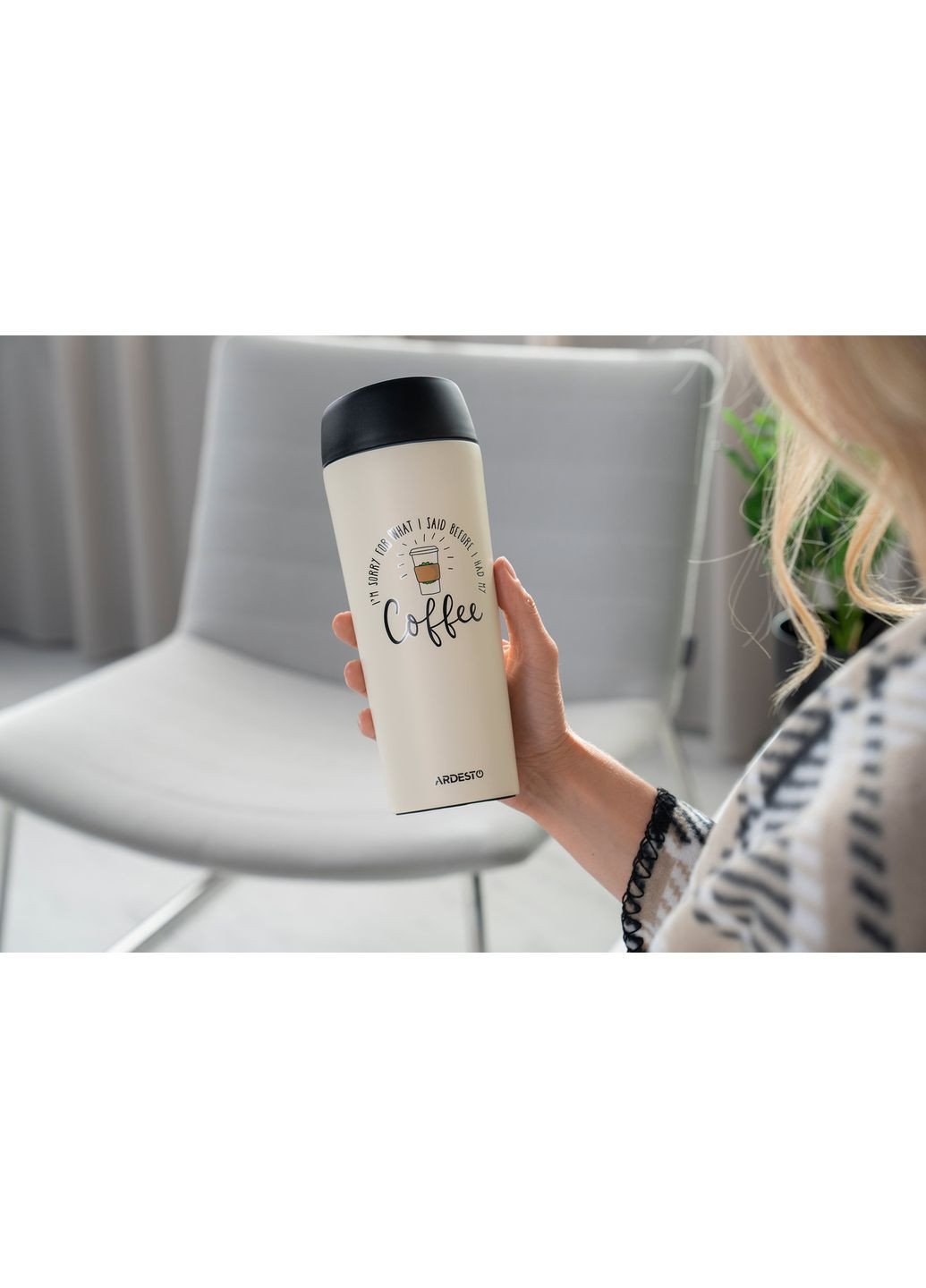 Термокружка Coffee Time, 450мл, нержавеющая сталь, Ardesto (366890853)