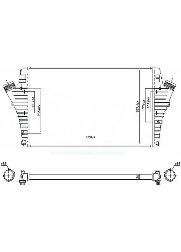 Радіатор наддуву FIAT CROMA 05- 96647-ua Nissens (366191787)