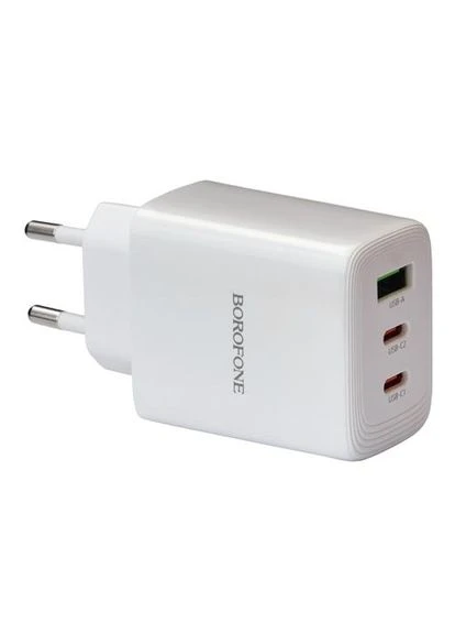Мережевий зарядний пристрій BN32 USB-C1:65W, USB-C2?20W, USB-A?18W White Borofone (392947800)