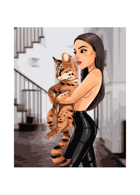 Картина по номерам."Моя любимица" KHO4605, 40х50 см Идейка (302366217)