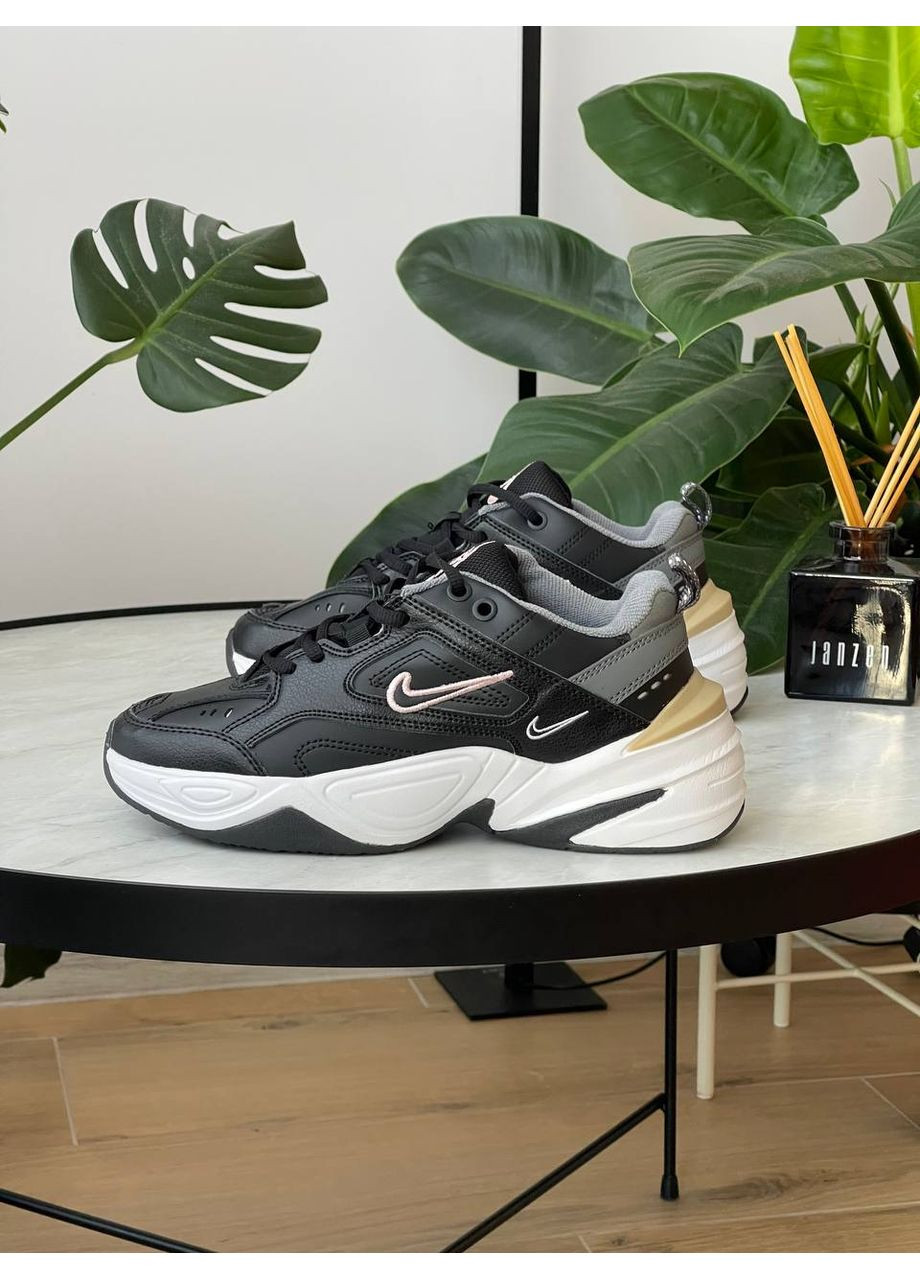 Кросівки жіночі Nike M2K Tekno Black & Plum Chalk Pink White Beige | Найк М2К Текно чорні No Brand чорні демісезони (362207180)