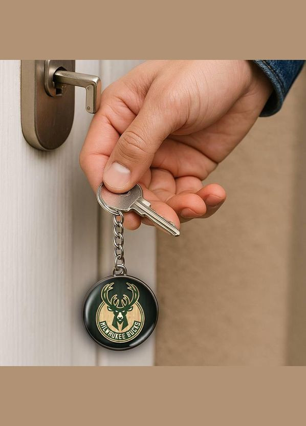 Набір підвіска (кулон) та брелок Milwaukee Bucks No Brand (332633593)