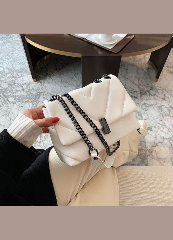 Сумка-клапан с шевронным узором и цепным ремешком, женская сумка через плечо No Brand (329201888)