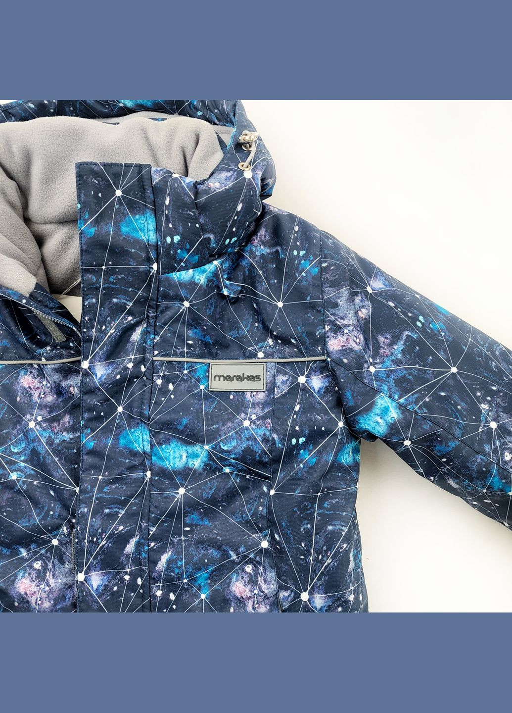 Синя зимня куртка зимняя принт зимний 516019 Marakas
