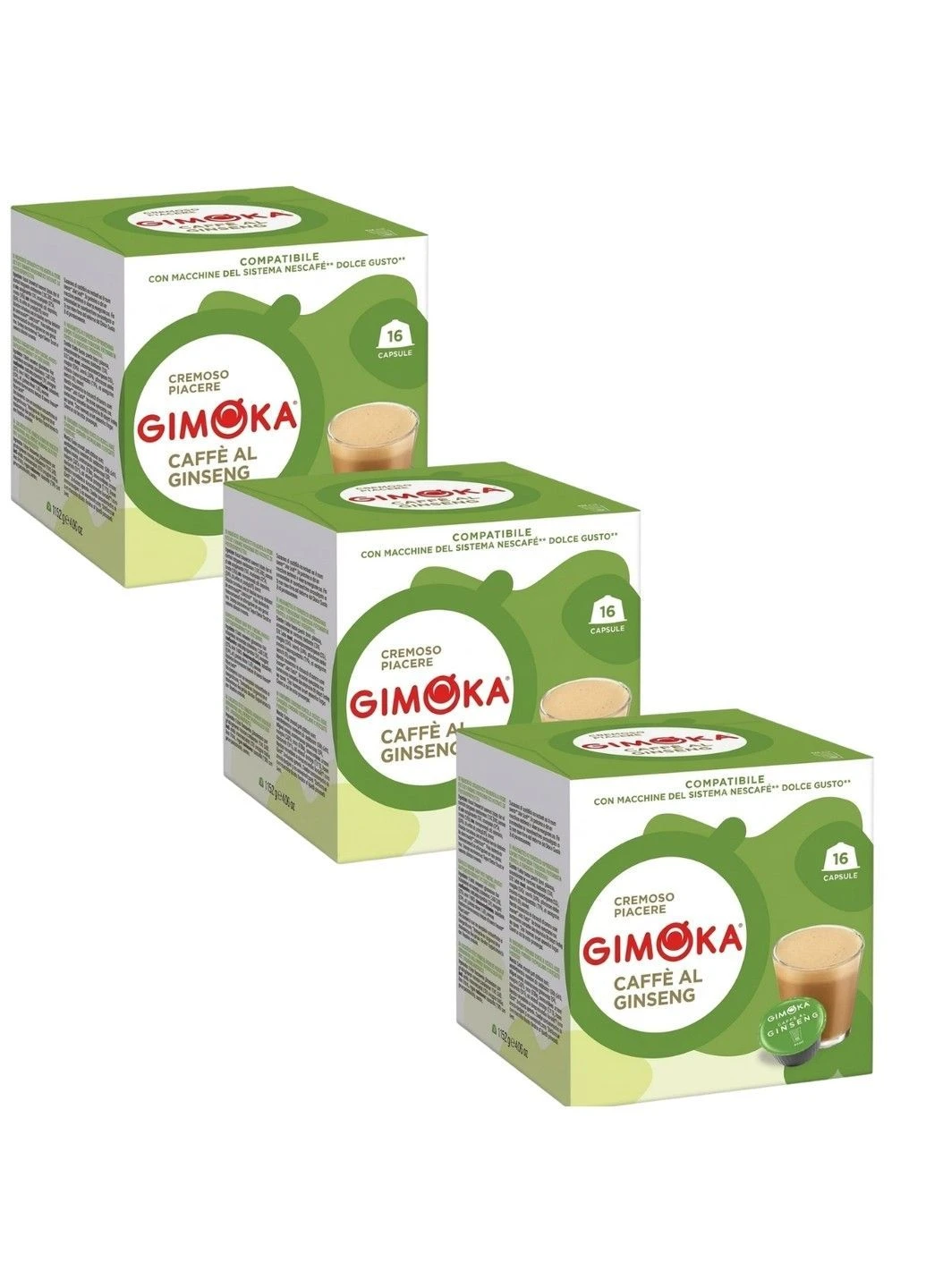 Кофе в капсулах Ginseng 16 шт (упак. 3 шт) Gimoka (402463290)