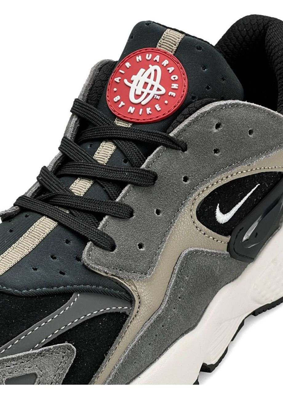 Сірі Осінні кросівки чоловічі nike No Brand Air Huarache Grey Black