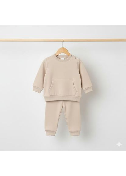 Светло-бежевый детский комплект (свитшот+штаны) next f27-123/2 светло-бежевый No Brand