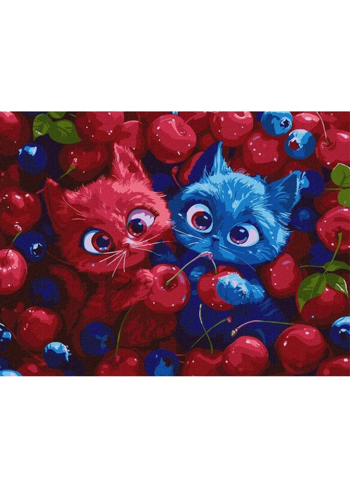Картина за номерами "Ягідні пухнастики" ©art_selena_ua KHO5143, 30х40 см No Brand (354775782)
