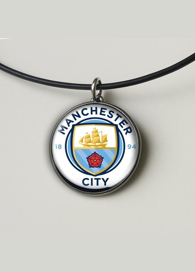 Підвіска (кулон) Манчестер Сіті (футбольна команда) #014 (круглий) No Brand (328049921)