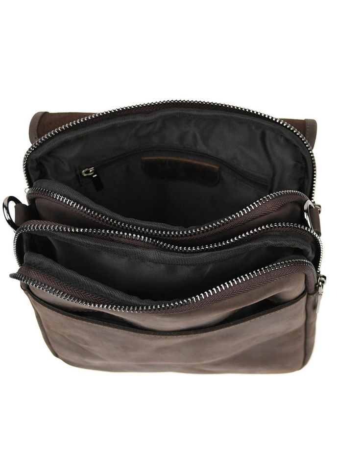 Мужская сумка через плечо на три отделения мессенджер Limary Lim-015RC крейзи хорс TARWA (335707787)