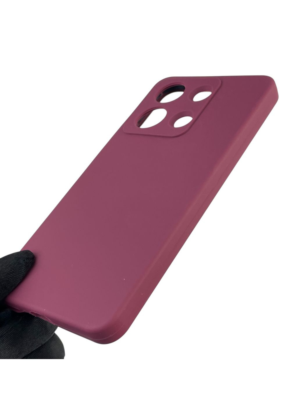 Чехол для Redmi Note 13 4G силиконовый с микрофиброй нескользящий на сяоми редми нот 13 4г бордовый Xiaomi (366387685)