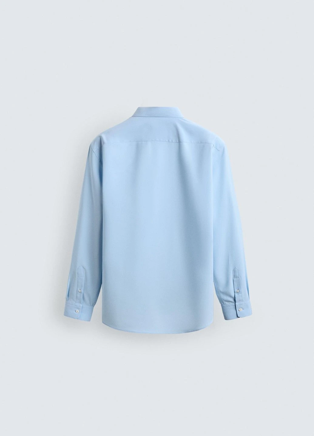 Голубой рубашка однотонная Zara
