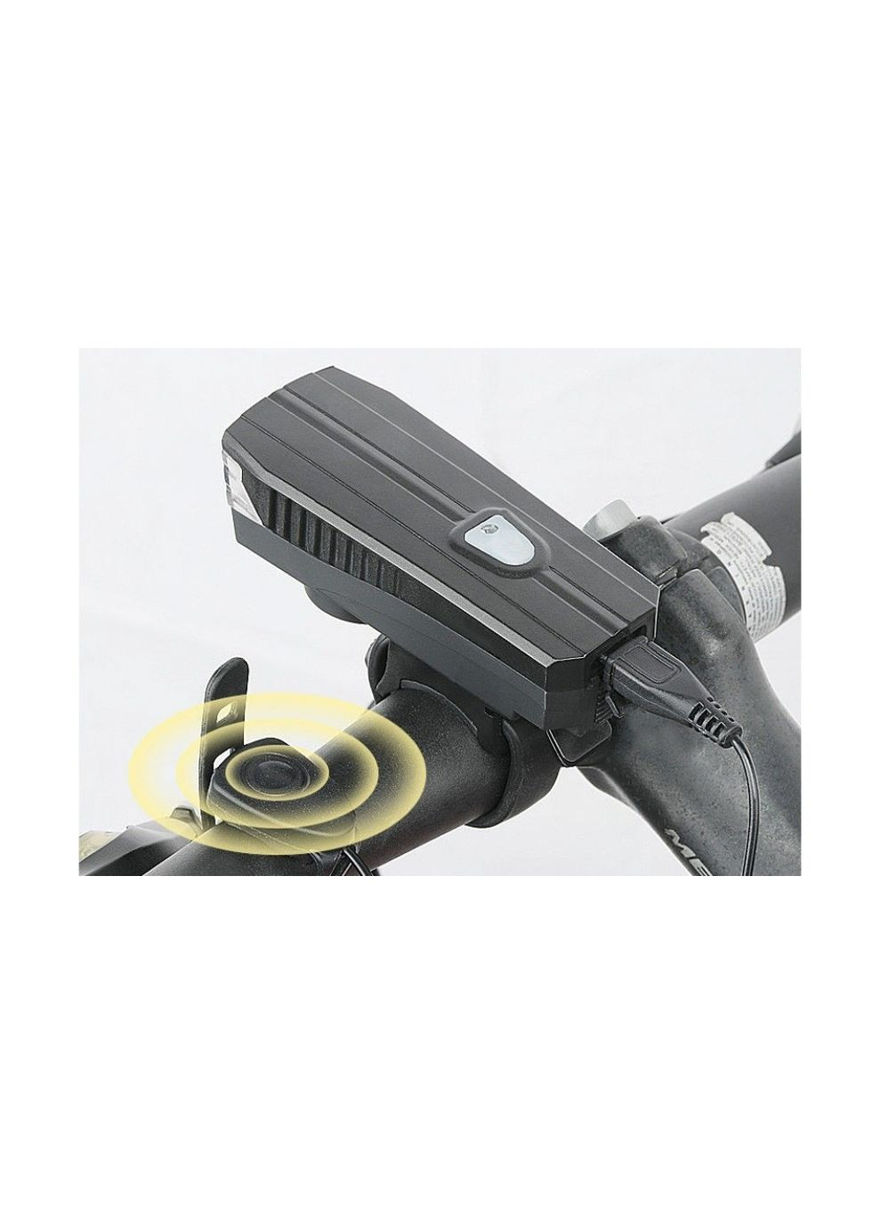 Фонарь передний BC-FL1588 350 лм LED питания Li-on 1200 мАч с эл звонком USB, черный B-Soul (369647920)