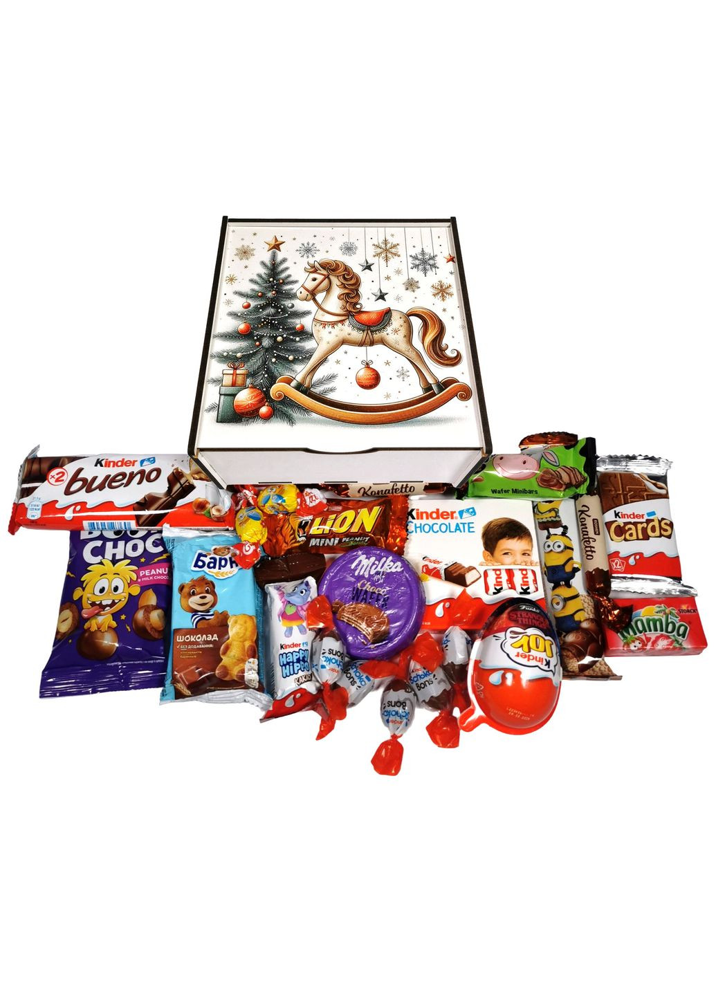 Подарунок №46/8 Kinder “Ласунчик” 450г (15х15х7 см, у дерев'яній коробці) Унікальна цукерка (372656455)