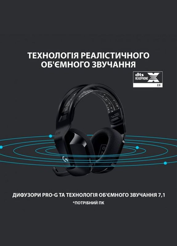 Гарнітура G733 Black (981-000864) Logitech (336953054)