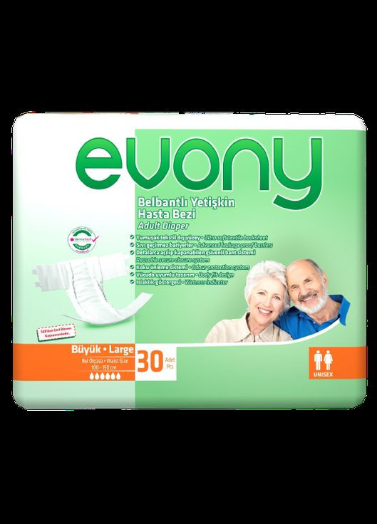Підгузки для дорослих 3 Large, 30 шт Evony 71493 (328447310)