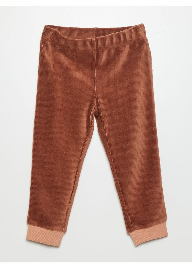 Коричнева піжама (комплект),коричневий з принтом, Kiabi