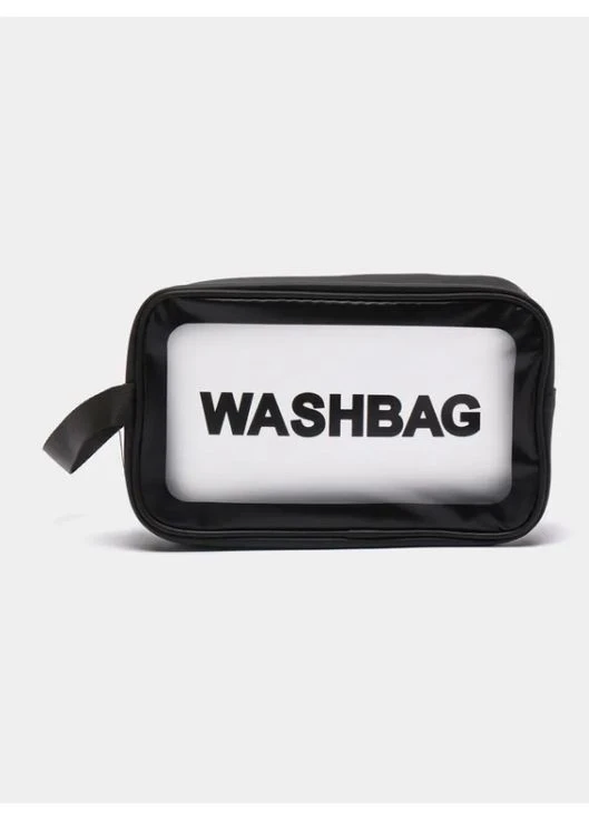 Прозрачная сумка-косметичка Washbag Medium черная водонепроницаемая косметичка для путешествий и хранения косметики ProDobro (365443147)