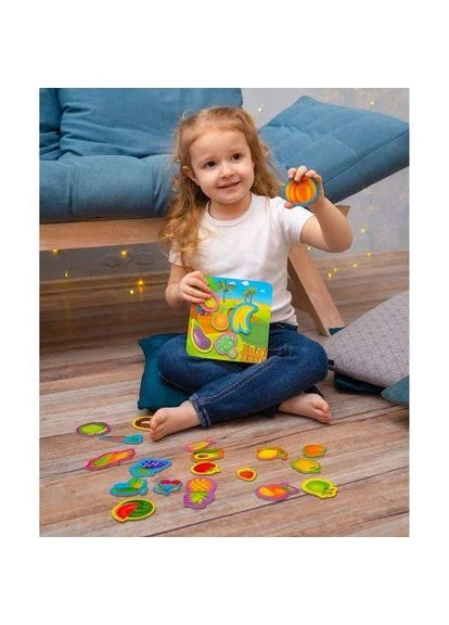 Настольная игра магнитная "Vegetables and fruits" укр Vladi toys (401489510)