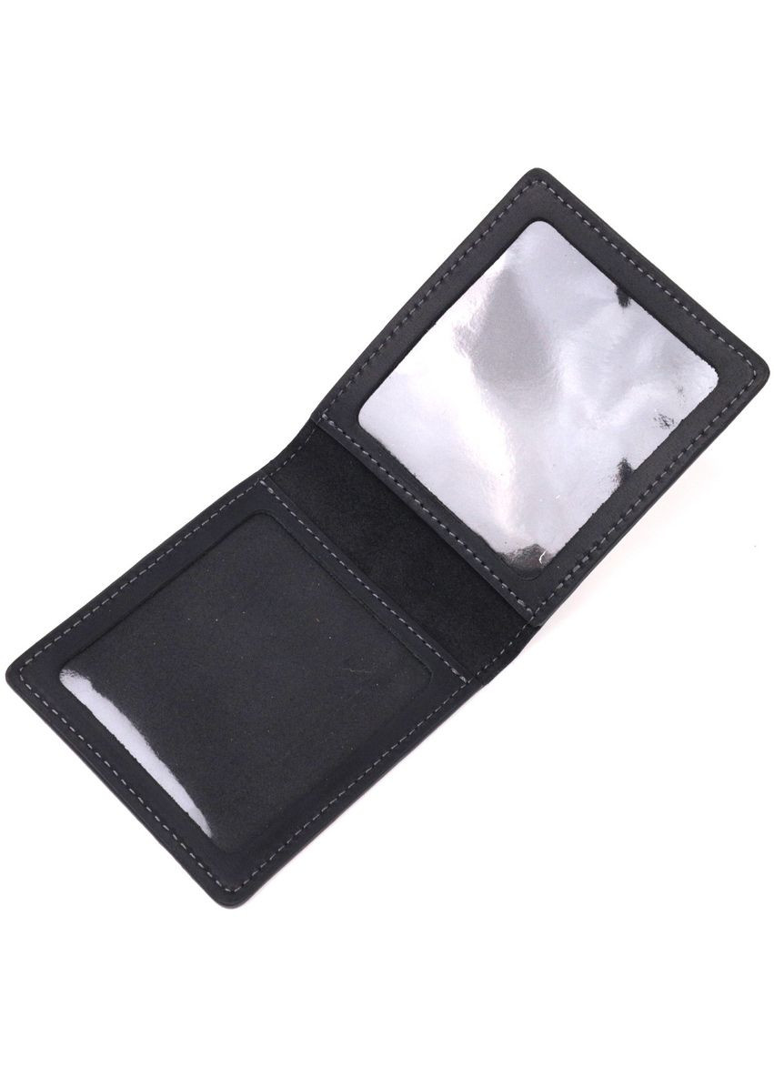 Обложка из винтажной кожи для удостоверения участника боевых действий Сердце черная 16757 Grande Pelle (362418474)