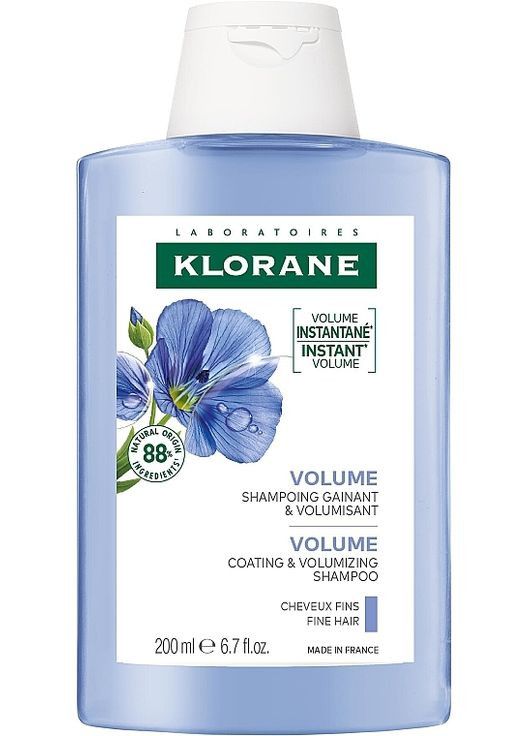 Шампунь для об'єму з екстрактом органічного льону Volume-Fine Hair with Organic Flax 200ml (1027835-31155362) Klorane (368626668)