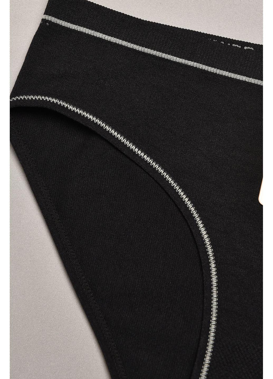 Труси жіночі однотонні чорного кольору Let's Shop (366063127)