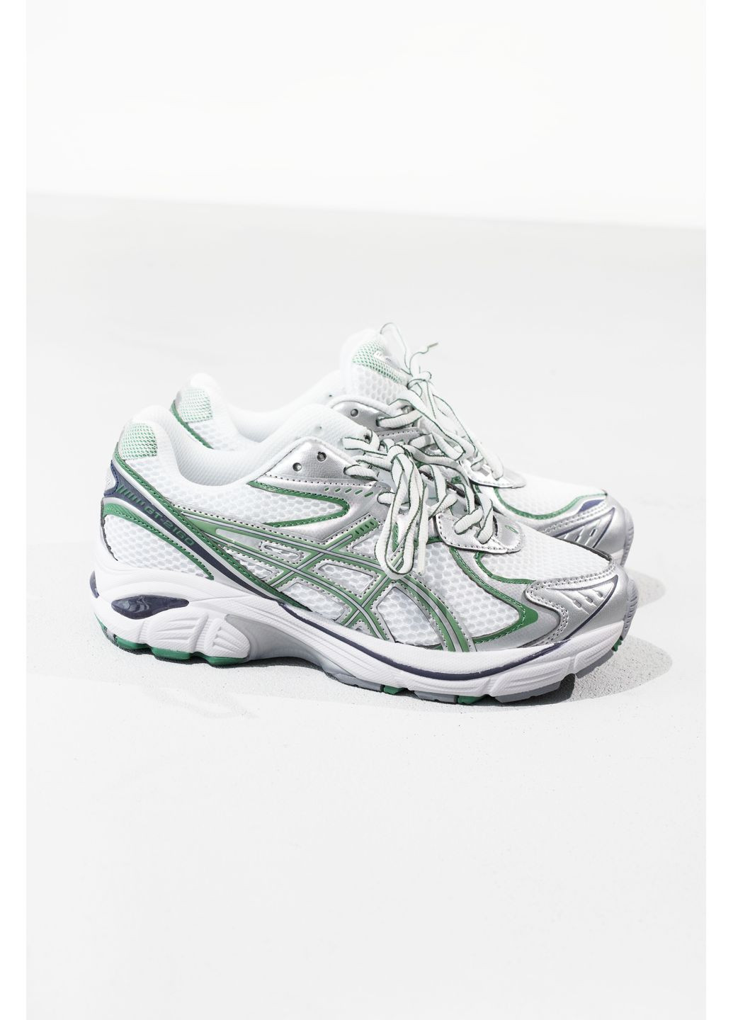 КРОСІВКИ ЖІНОЧІ ASICS GT-2160 WHITE / SILVER / GREEN АСІКС GT-2160 No Brand сірі демісезони (368870458)