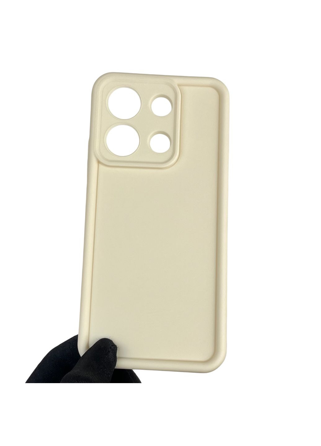 Чехол силиконовый Soft Touch для Redmi Note 13 4G молочный (Полная защита камеры) Xiaomi (366387693)