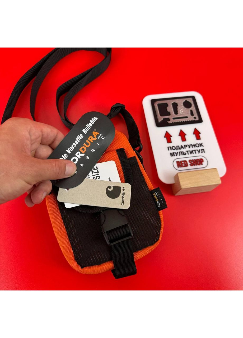 Мессенджер wip Сумка кархарт Черная Оранжевый No Brand (361668911)