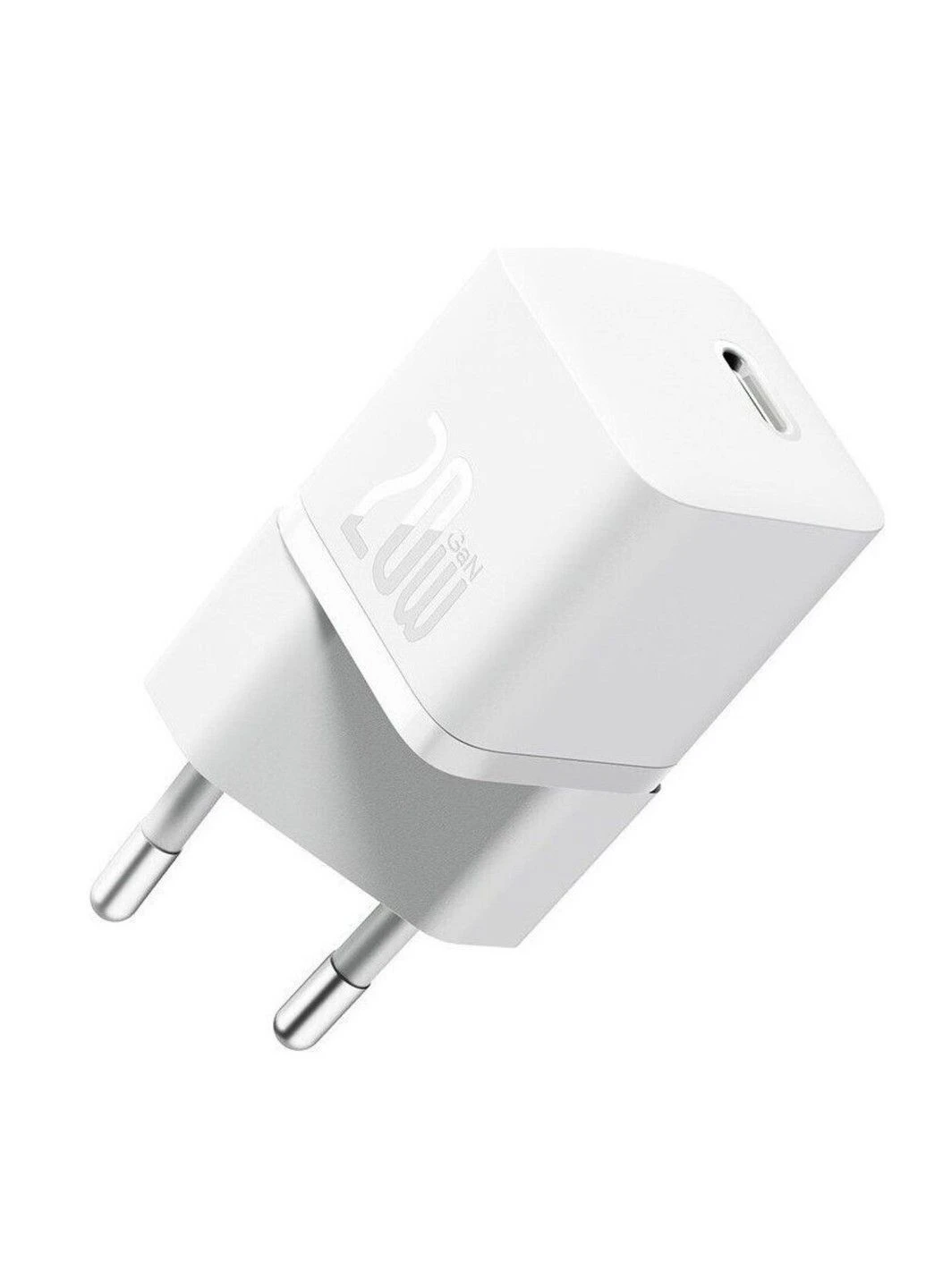 Сетевое зарядное устройство с кабелем GaN5 Fast Charger(mini) 1C 20W EU Moon White(With: Fast Charging Data Cable Type-C) Baseus (378593341)
