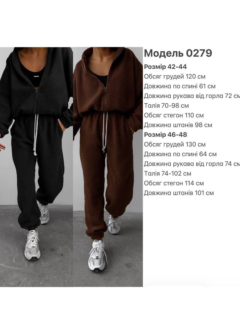 Костюм 0279 Тедді вовна,штани та кофта на блискавці Україна (370917453)