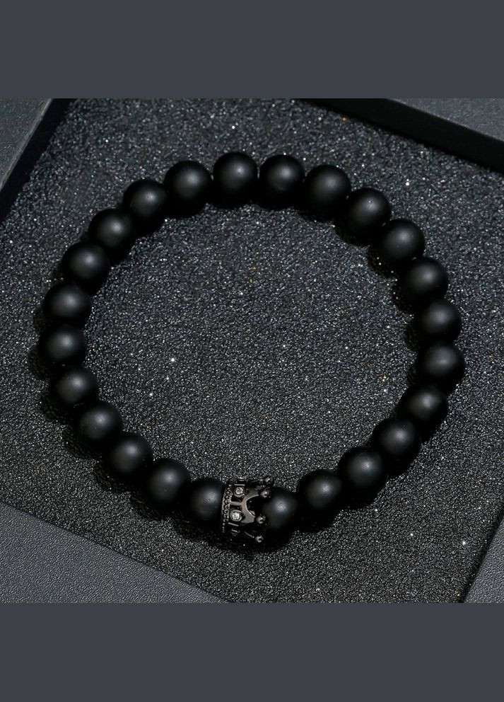 Браслет із шунгіту з чорною короною (30040) Hemst (301071108)