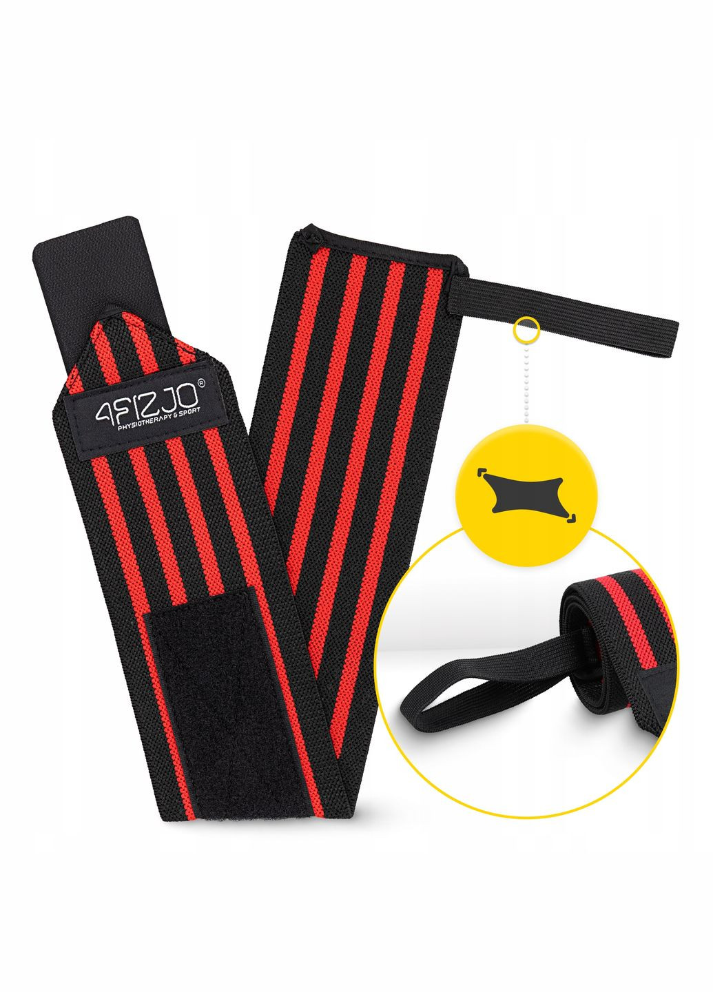 Бинты для запястий (кистевые бинты) Wrist Wraps Black/Red () 4FIZJO P-5907739313003 (342758264)