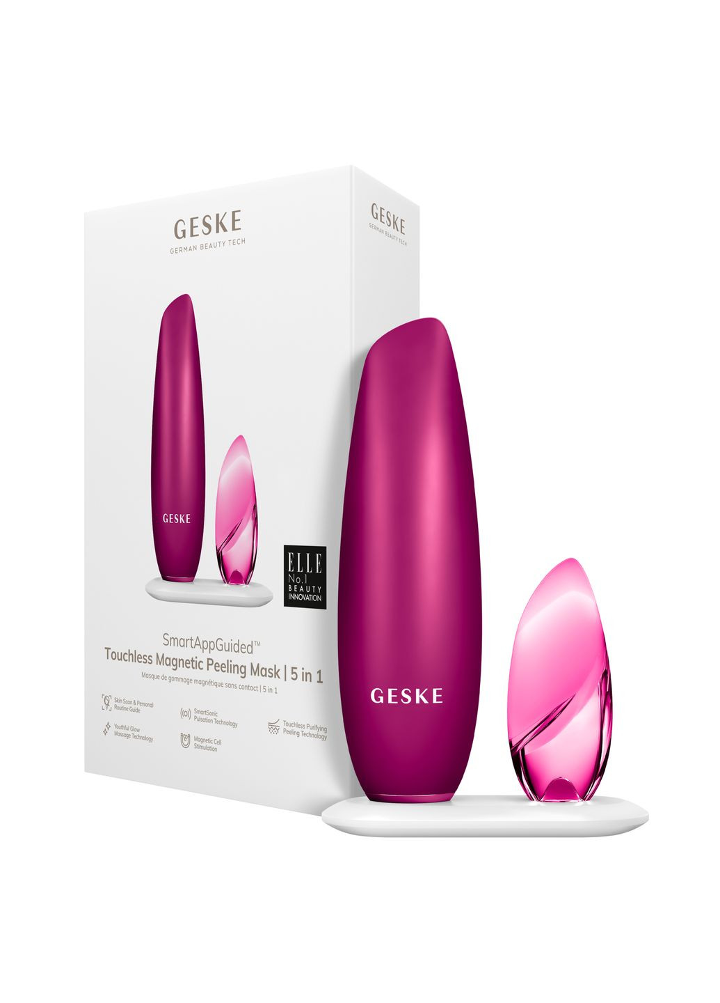 Бесконтактная магнитная пилинг-маска Touchless Magnetic Peeling Mask 5в1 magenta GESKE (341526022)