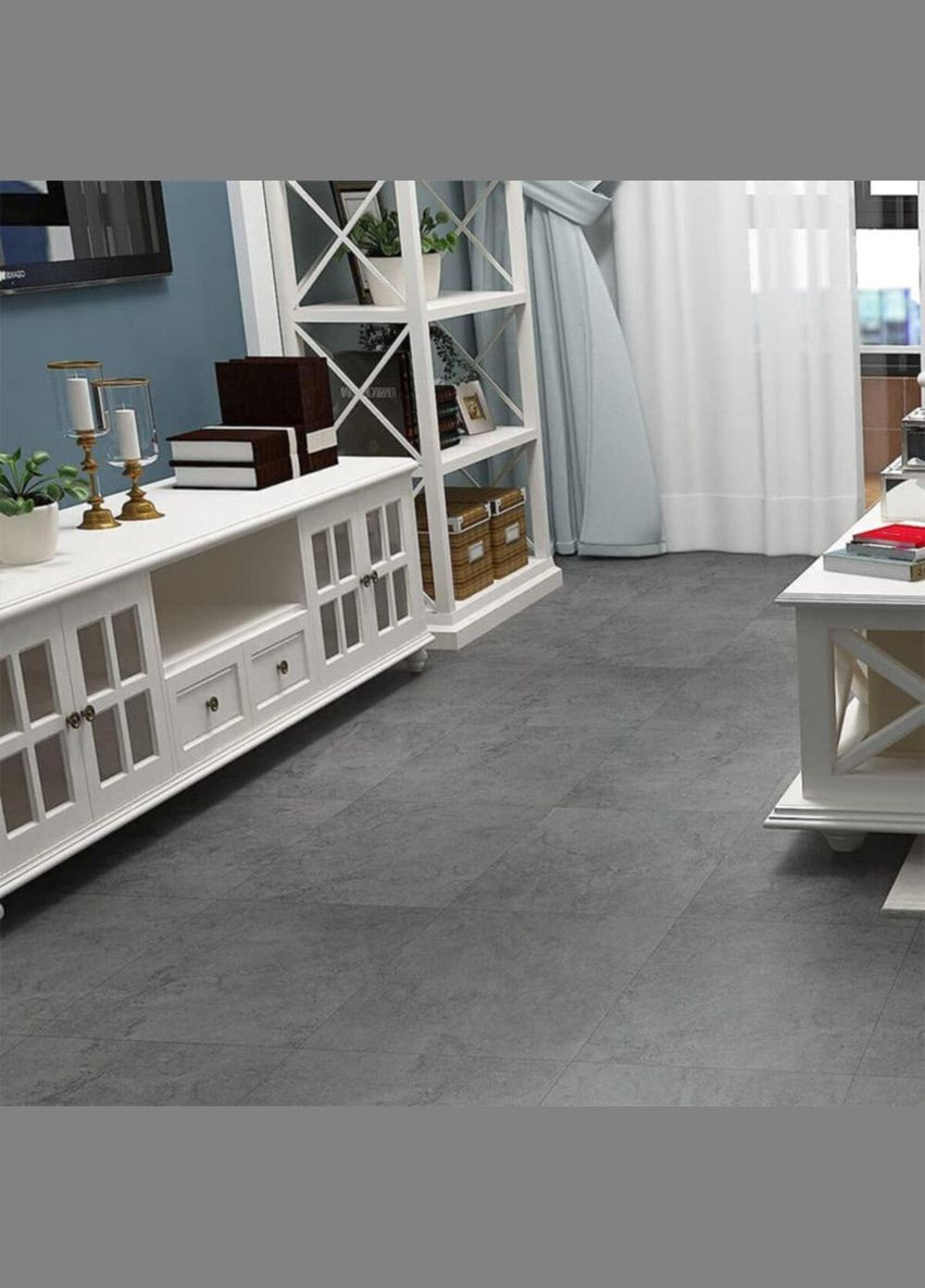 Самоклеящаяся LVT плитка 600*600*1.5mm Серый бетон Sticker Wall (300241674)