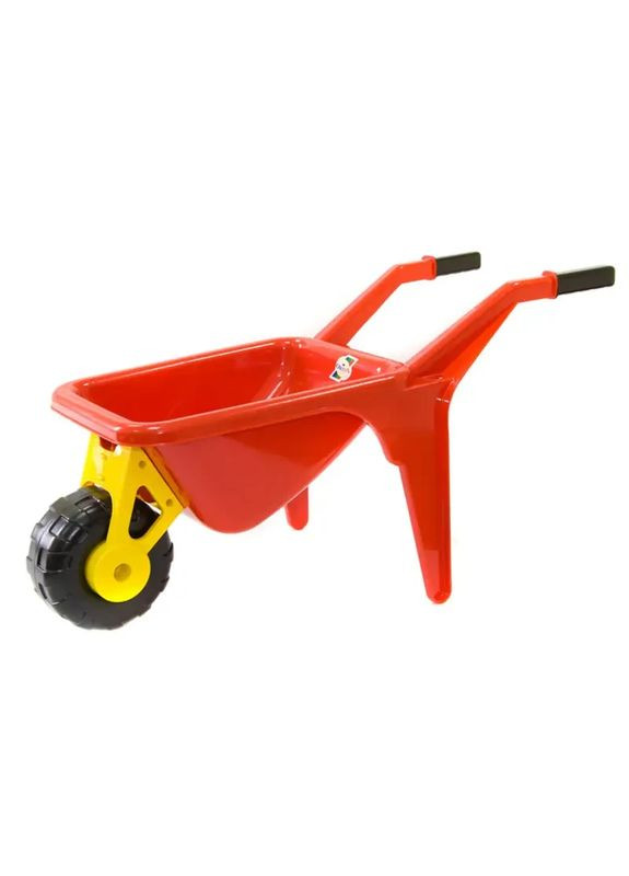 Іграшкова червона тачка для піску, дитяча садова тачка на одне коліщатко Orion (371646521)