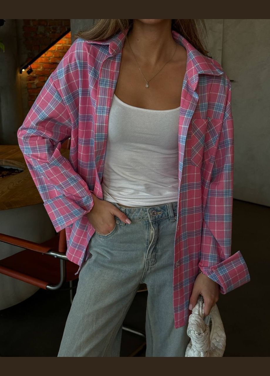 Розовая рубашка No Brand