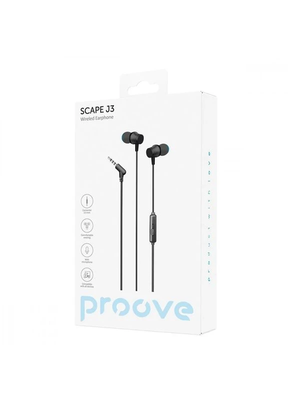 Проводные наушники Scape J3 (3.5mm) black Proove (396530120)