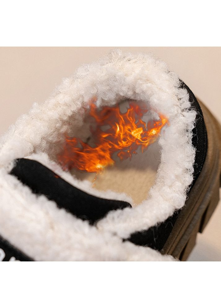 Цветные зимние кроссовки детские утепленные mianzhi, черный No Brand